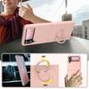 Dopamine Skin Feel Liquid Silicone Flip Case for Samsung Galaxy Z Flip 7 FE 6 5 4 3 Anti-Drop Ring Holder Magnetic Stands Cover