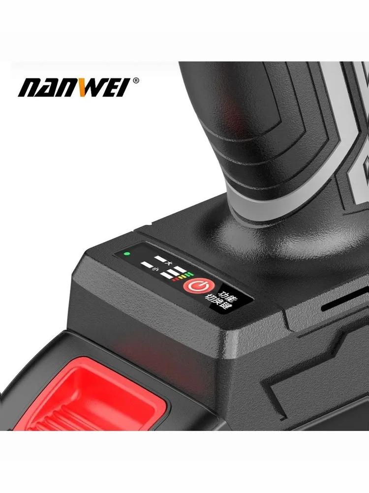 NANWEI Brushless Electric Impact Wrench with 1500 Nm High Torque (5.0Ah/7.5Ah), Cordless Lithium Battery Screwdriver with A Maximum Speed of 2000 Rpm