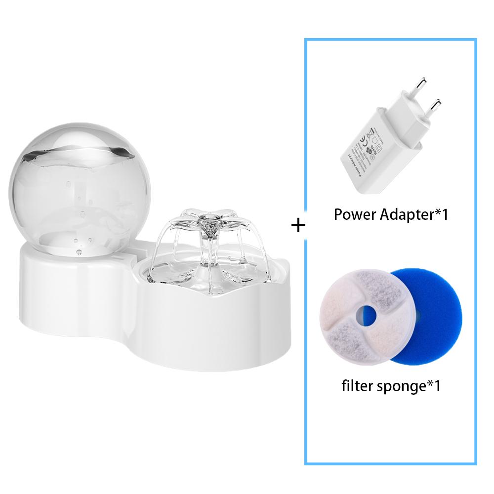 ZYFeeder Distributore Automatico d'Acqua a Gravità per Animali Domestici Trasparente Visivo Acqua a Gravità per Gatti o Cani Distributore d'Acqua a Induzione Smart