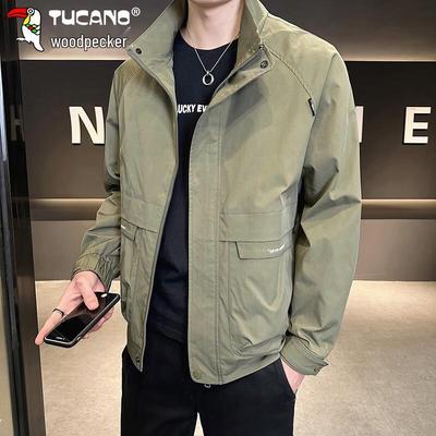 Men's Casual Windproof Stand-Up Collar Jacket