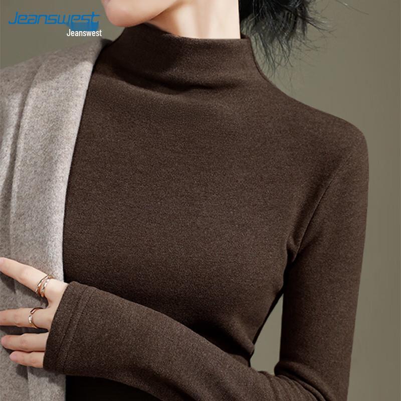 

Жіночий топ Jeanswest 2025 з флісовою підкладкою, термо, з коміром-стійкою S