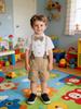 Children's Summer Two-Piece Short-Sleeved Gentleman Suit Set