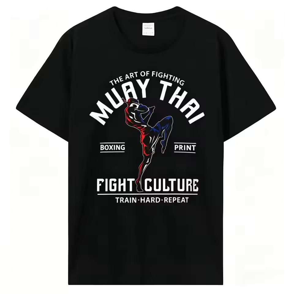 Summer Men Fashion Cotton T Shirt Cool Muay Thai T-shirt Men Wai Kru Thailand Men Women Casual T Shirt Harajuku 2026 New Tops