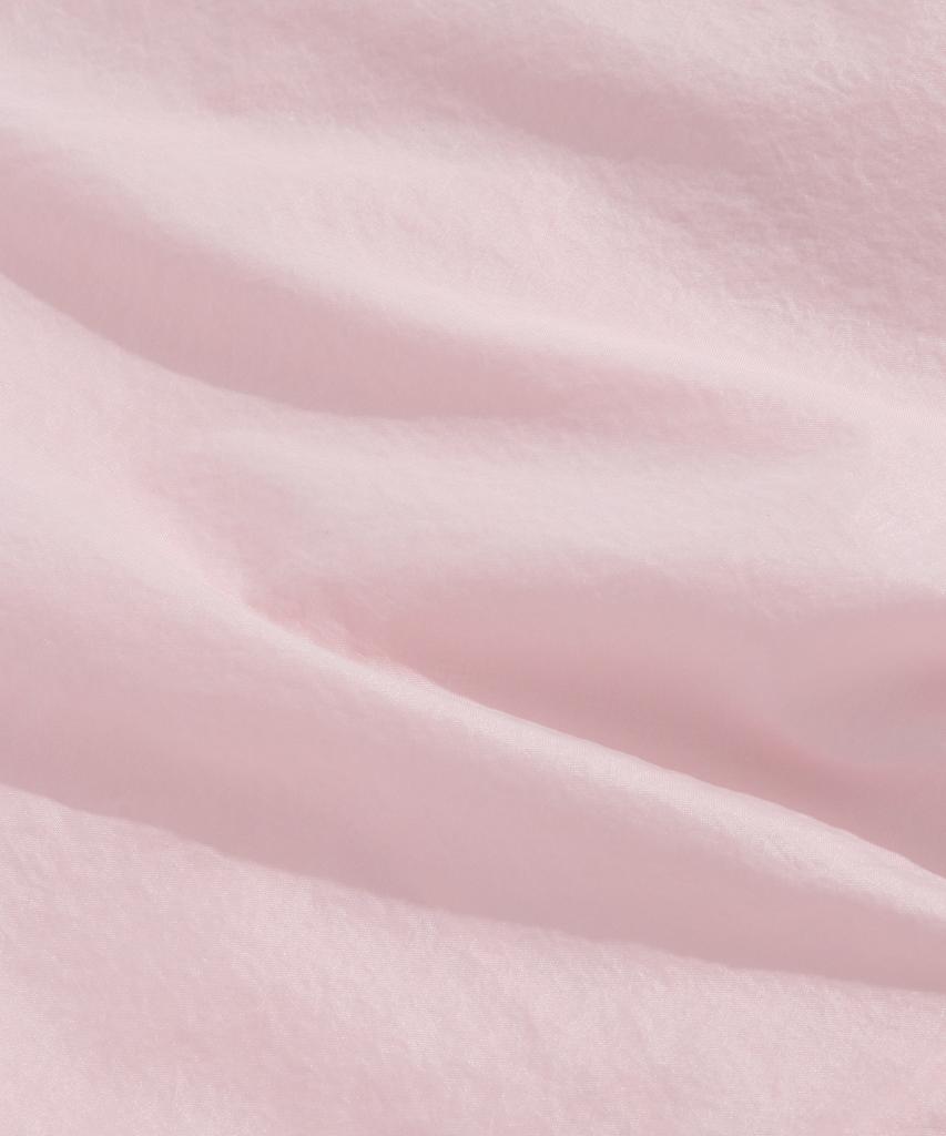 Covernat Woman Silky Nylon Balloon Mini Skirt Light Pink