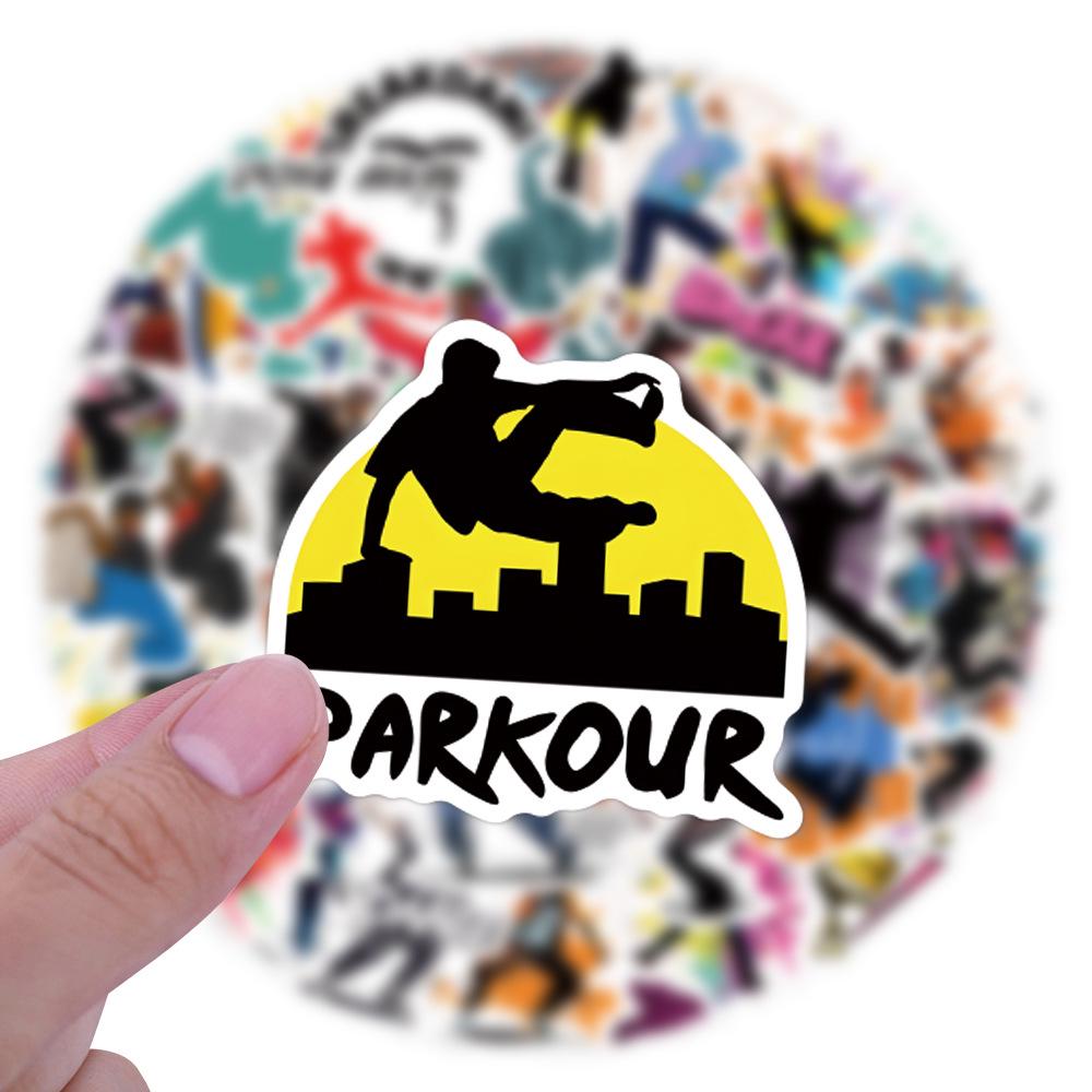 55 Waterproof Cartoon Breakdance Stickers for Decoration and Stationery