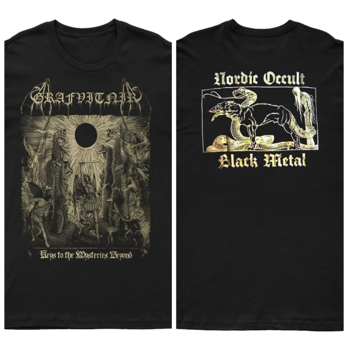 

2025 New GRAFVITNIR - Keys To The Mysteries Beyond Printed Unisex Street Fashion Trend Short Sleeved Pure Cotton Round Neck 4XL