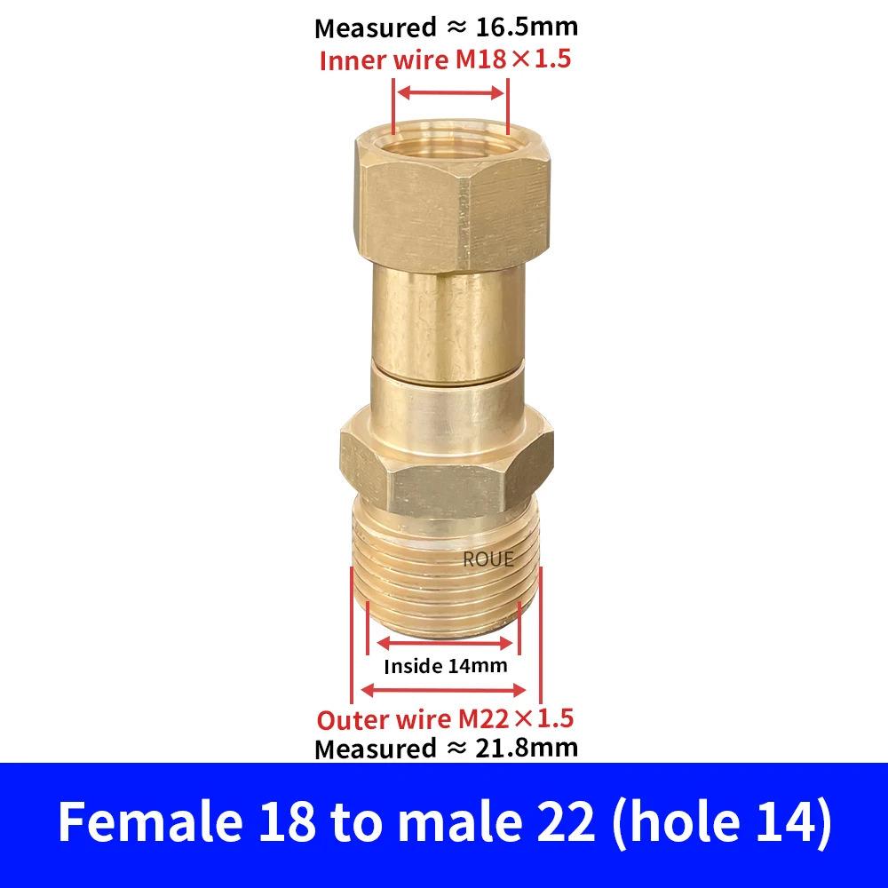 Anti-Kink High-Pressure Washer Connector for M22-14, Ideal Car Wash Water Gun Accessory with Rotating Quick Connect