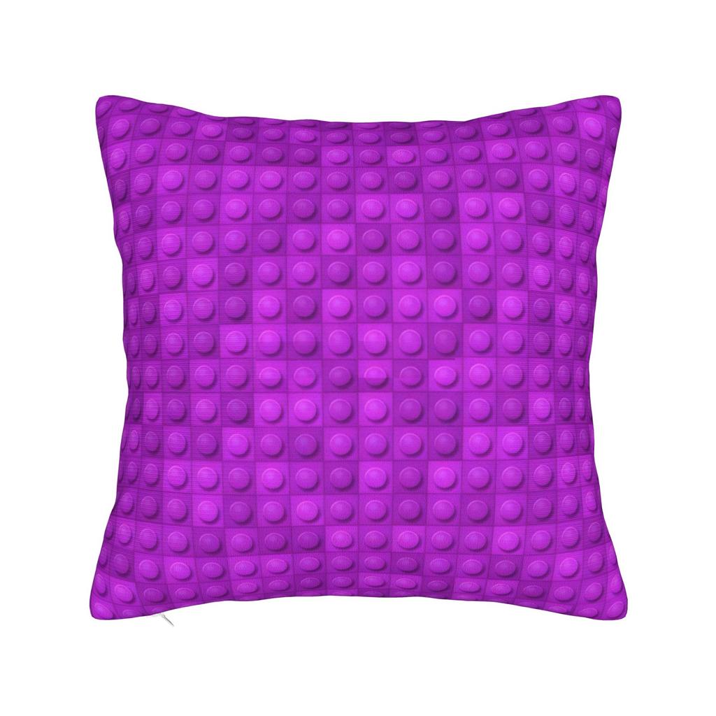 Symmetric Primary Color Building Blocks Pattern Pillow Case Funny Pillow Cover Comfy Pillowcases For Sofa Couch Bed Living Room