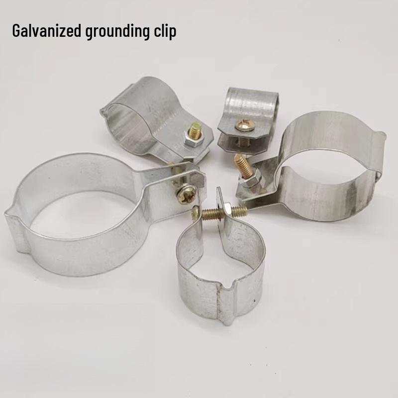 Galvanized Grounding Pipe Clamp & Cable Tie Set Single M4*20 Screw Set