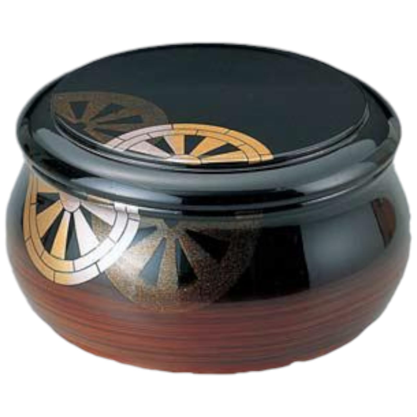 

Премиальные Нигири Суши Дзюкан Чираши Гендзигурума Сделано в Японии J-kitchens Тарелка, (Ойя) (Черный интерьер),