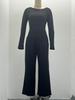 Asymmetrical Long-Sleeve T-Shirt & Wide-Leg Pants Casual Loungewear Set 2025 Autumn Collection