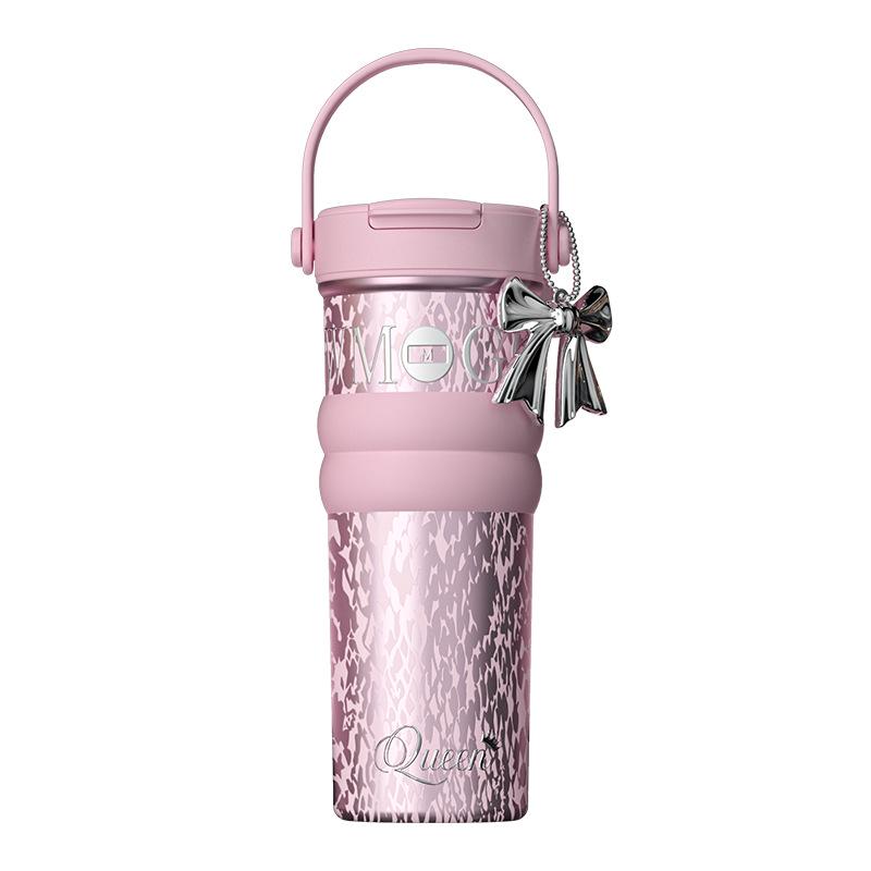 Women's Large Capacity Insulated Fruit Tea Cup with Ceramic Liner