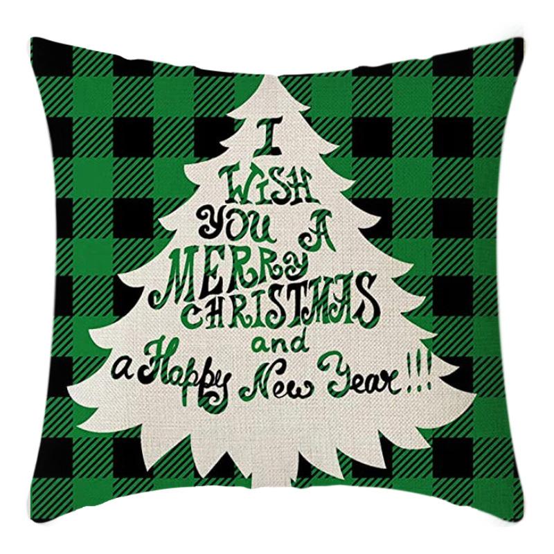 Christmas Pillow Case Printed Living Room Sofa Bedroom Pillow Case Christmas Pillow Case Printed