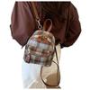 Schoolbag backpack autumn and winter new plaid backpack student girl trend line fashion high sense bag women's bag