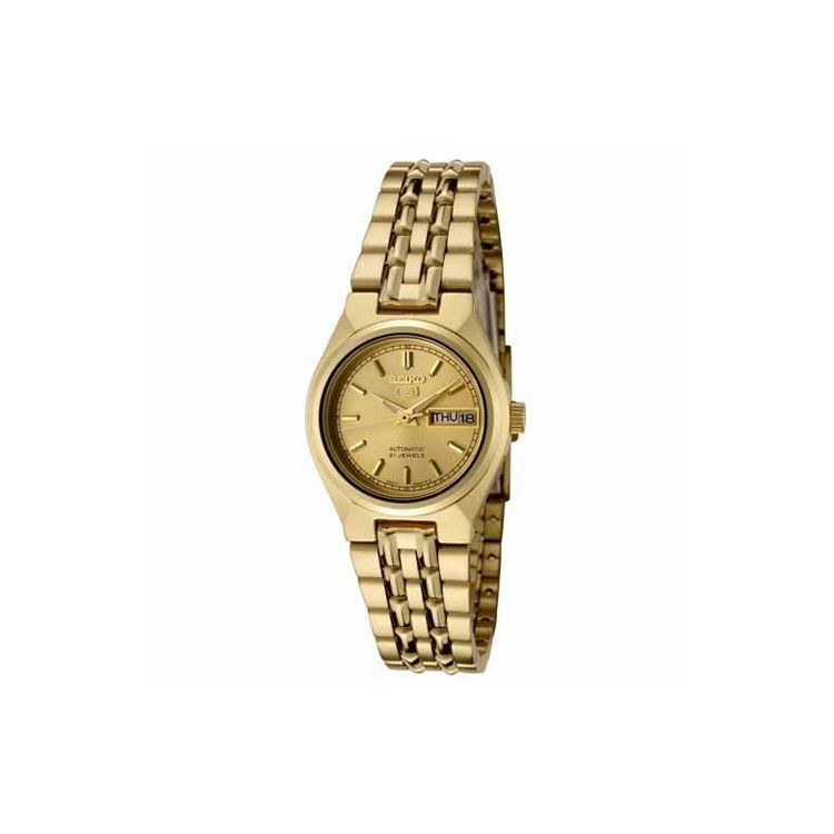 Seiko 30m Waterproof Automatic Mechanical Movement Stainless Steel Watch Women watches Gold SYMA04K1 Gold Dial