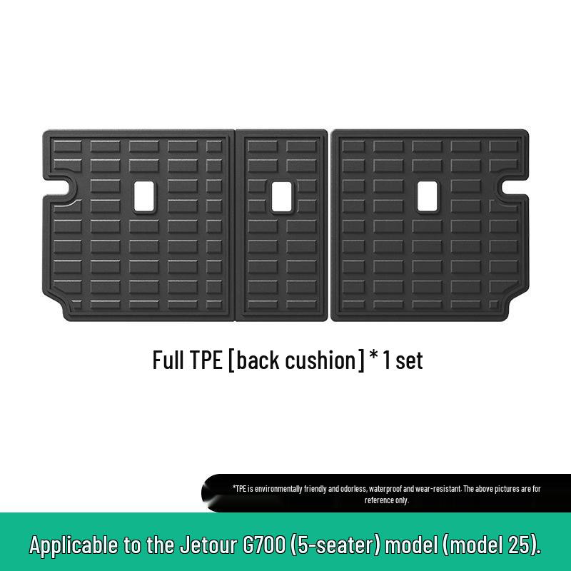 Compatible with 25 Jetour G700 models: TPE floor, trunk, and backrest mats.