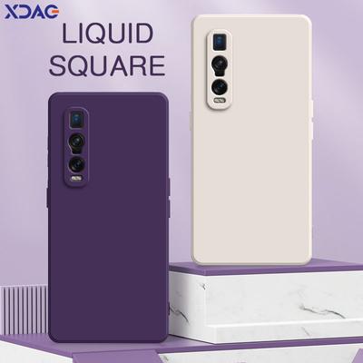 Custodia Quadrata in Silicone Liquido per OPPO Find X2 Pro Neo Lite Protezione Obiettivo 360 Antiurto Morbida Cover per Telefono FindX2Pro X2Neo X2Lite