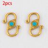 2pcs 6pcs Stainless Steel Natural Stone S Shape Hook Clasps Connectors Jewelry Makings Findings DIY Eye Clasp Jewelry Components