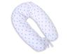 Longer Pregnancy Pillow for Pregnant Women To Sleep + Removable Pillowcase - Gray-Turquoise Stars
