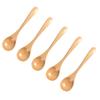 Kicoriya 5-Piece Set of Natural Wooden Cafe-Style Teaspoons, Japanese Quality, for Coffee and Dessert
