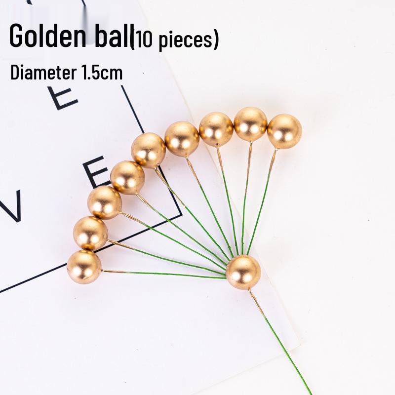 100pcs Cake Toppers: Gold, Silver, and Colorful Balls for Birthday Party Decorations