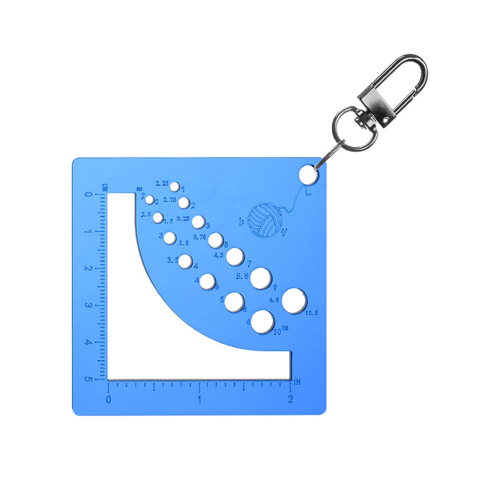 

Акрилова лінійка для вимірювання спиць для шиття светрів. Інструмент для вимірювання спиць із брелоком і карабіном. 2