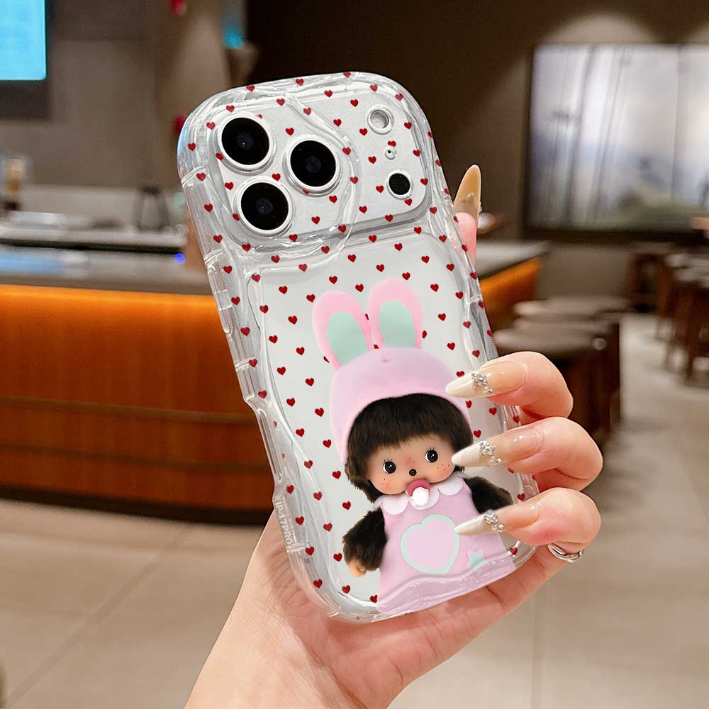 Ins Cute M-Monchhichis Phone Case For Samsung Galaxy A17 M16 A56 A36 A26 A16 A06 A35 A15 A54 A34 A24 A14 A04 A13 A73 A53 4G 5G