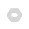 50Pcs Hex Nuts Plastic Environmental   Corrosion White Resistance Hexagonal Nuts for Industrial Accessories