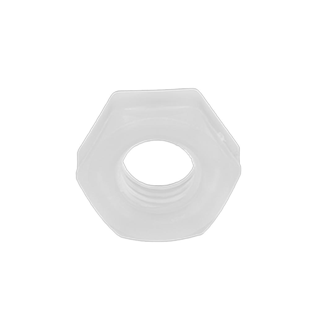 50Pcs Hex Nuts Plastic Environmental Corrosion White Resistance Hexagonal Nuts for Industrial Accessories