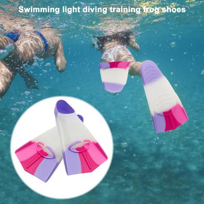 Plavecké ploutve s úložným vakem Super měkká Flexibilní Vysoce elastická silikonová Tréninková pomůcka na plavání Swim Flippers pro děti
