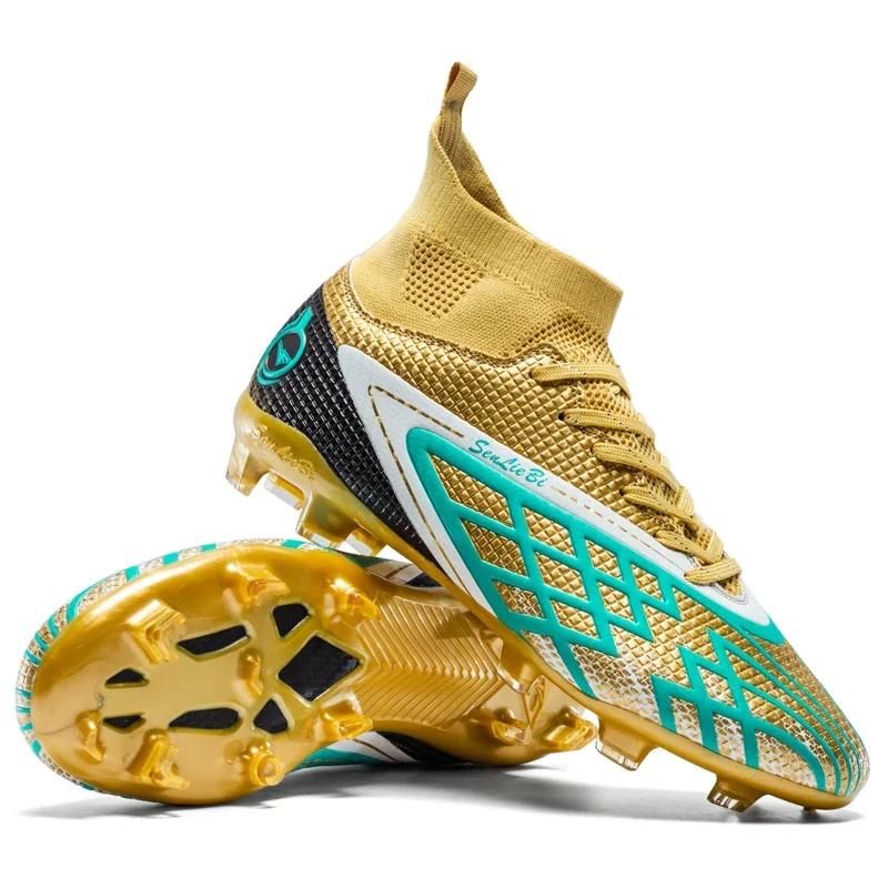 

Men Outdoor Football Shoes Training Indoor Soccer Boots Long Spikes Adult Kids Sneakers Non Slip Training Unisex Sport Footwear 33