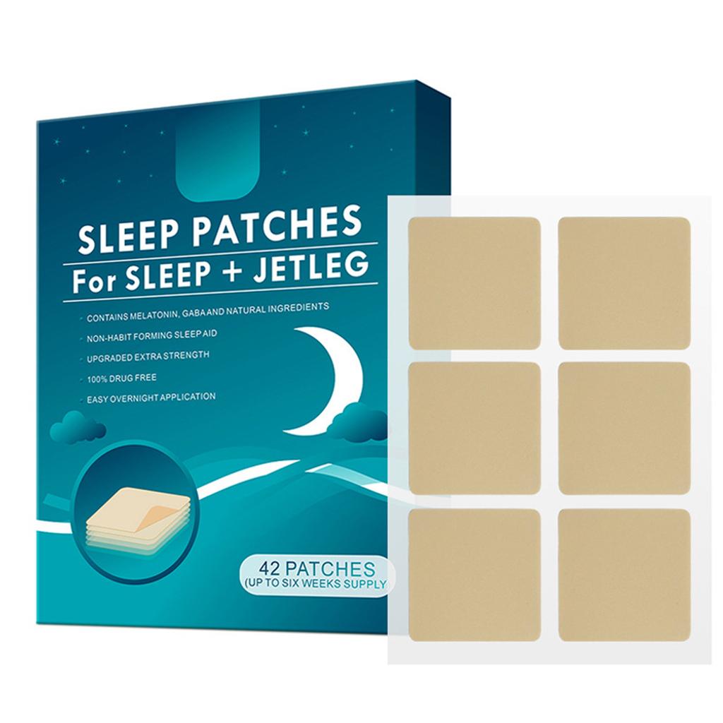42 Pcs/box Sleep Patch Melatonin Quick Acting Ingredients Natural Deep Sleep Patches Home Sleep Aid Supplies