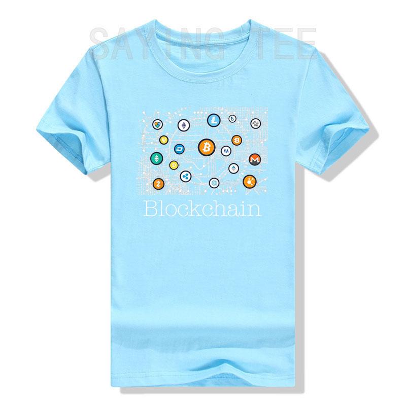 Blockchain Cryptocurrency Tshirt BitCoin Crypto BTC Gift Funny Investor Graphic Tee Tops Unisex Clothing Customized Product Cotton