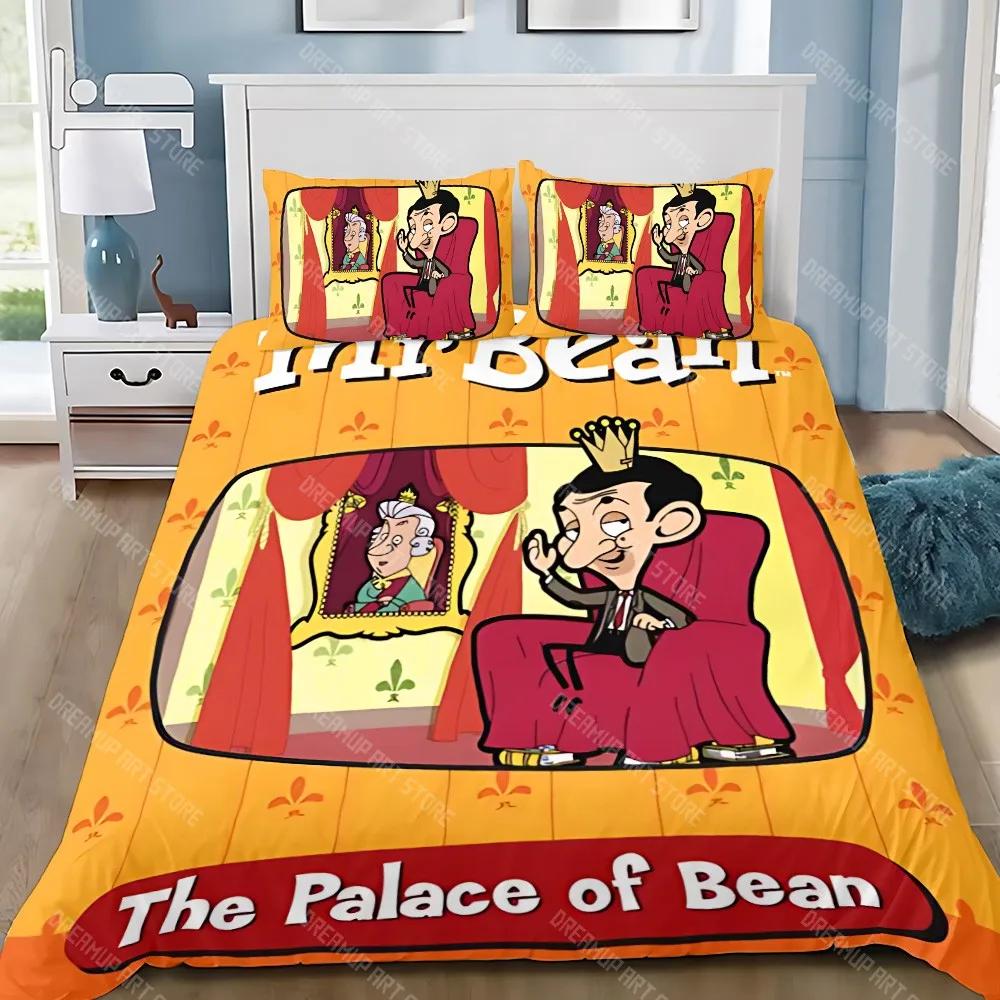 Cartoon Bettbezug Kissenbezug Bettwäscheset Erwachsener Junge Mr B-Bean Mädchen Schlafzimmer Dekoration Kinder Geschenk Einzel Doppel Große Größe