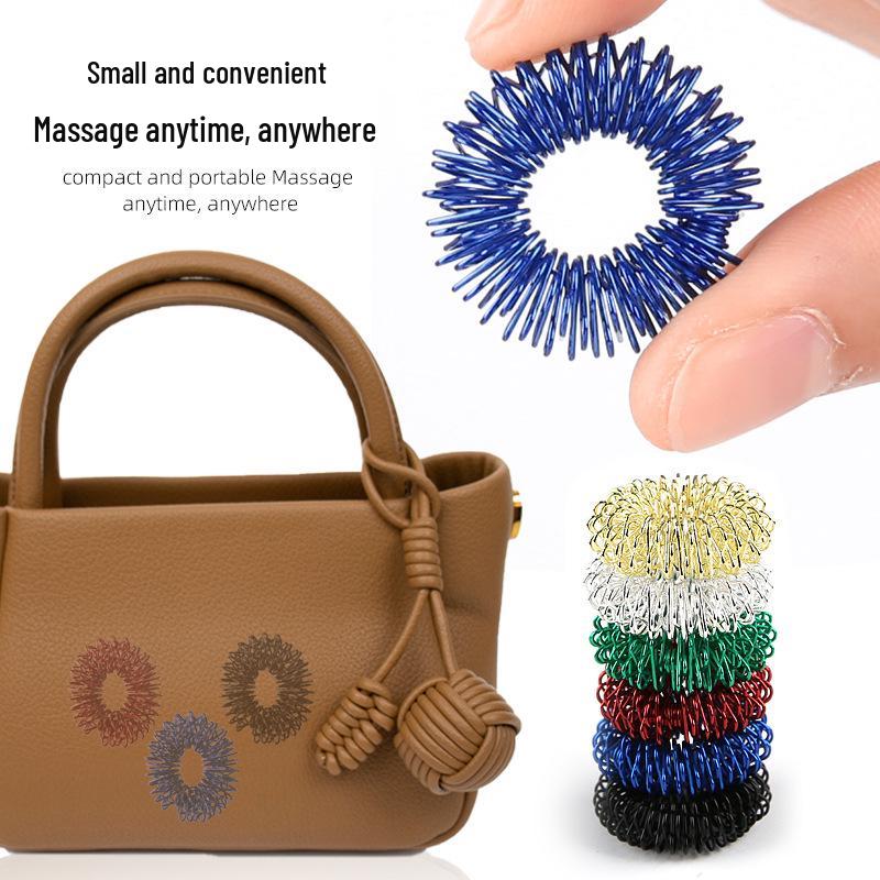 Mini Pierścionek Masujący Palce ze Sprężyną do Ćwiczeń Dłoni i Relaksu