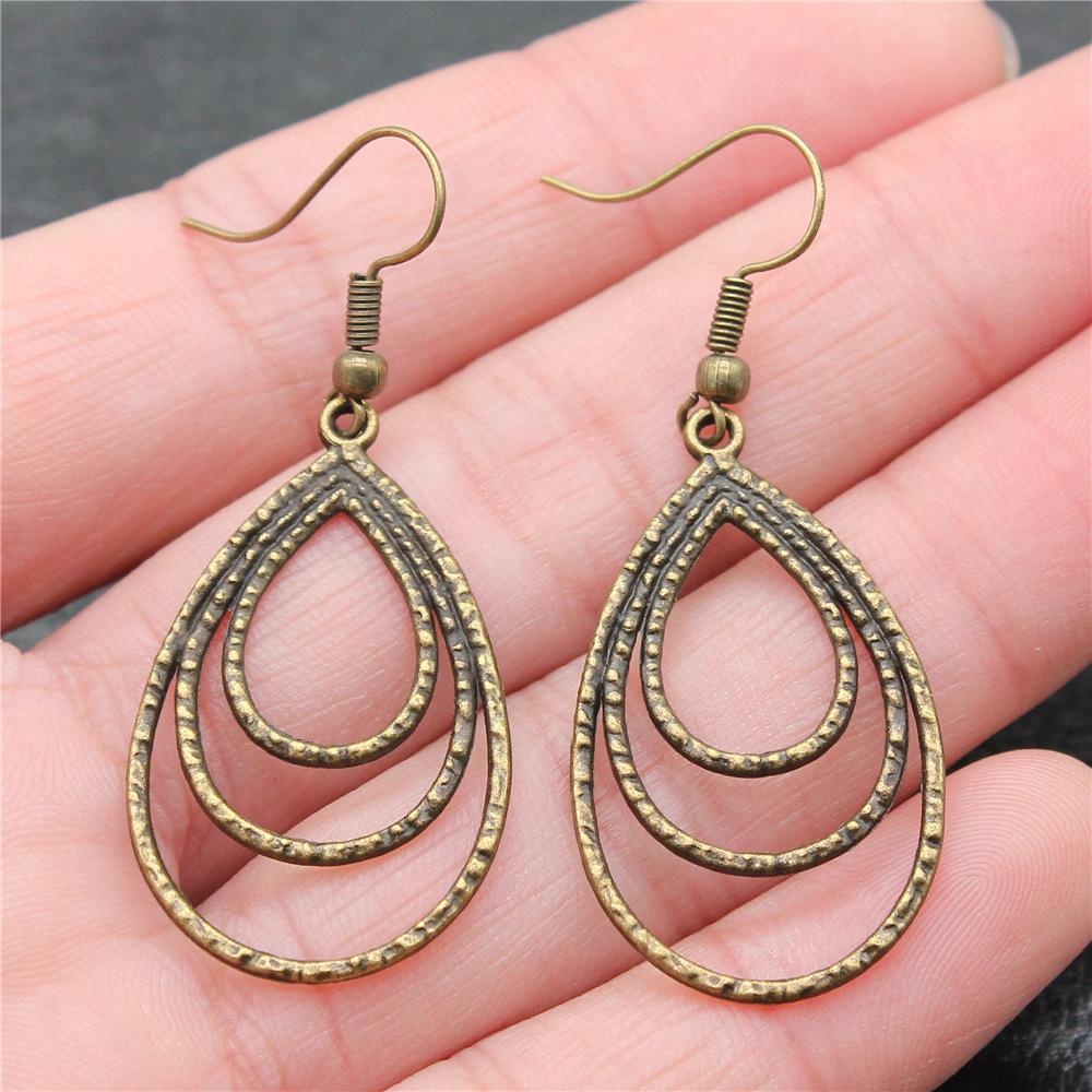 30 Styles Women Fashion Simple Handmade Earrings Geometric Swirl Triangle Teardrop Pendant Dangle Earrings