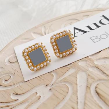 Cute Korean Earrings Love Heart Bling Crystal Stone Rose Gold Stud Earrings for Women Korean Jewelry Gift