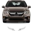 For Honda Odyssey 2018- 2 Pcs Car Headlight Protective Film Transparent Smoked Black TPU Sticker
