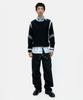 ADSB ANDERSSON BELL Layered Crewneck Sweater Atb1334M(Black)