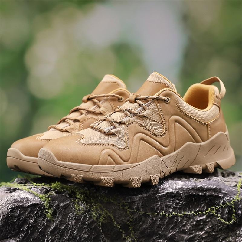 Fashionable Men Outdoor Hiking Casual Shoes High-Quality Anti Slip Wear-Resistant Sole Sports Hiking Shoes Branded Leather Shoes