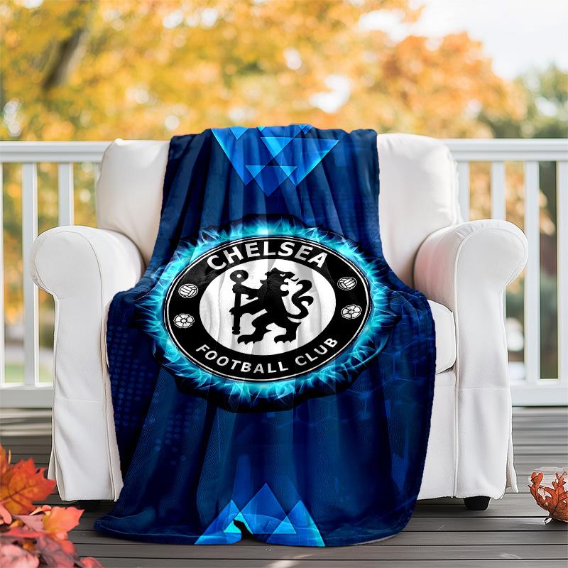 1pc C-Chelsea Theme Blanket - Digital Print, Polyester, Cozy for All Seasons, Perfect for Outdoor, and Travel