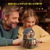 FUNPOLA 3D Puzzle Book Nook Kit with Cuckoo Wooden DIY Miniature Dollhouse Bookshelf Bookend Display Craft 201 for and Middle Schoolers Sound, Puzzle,