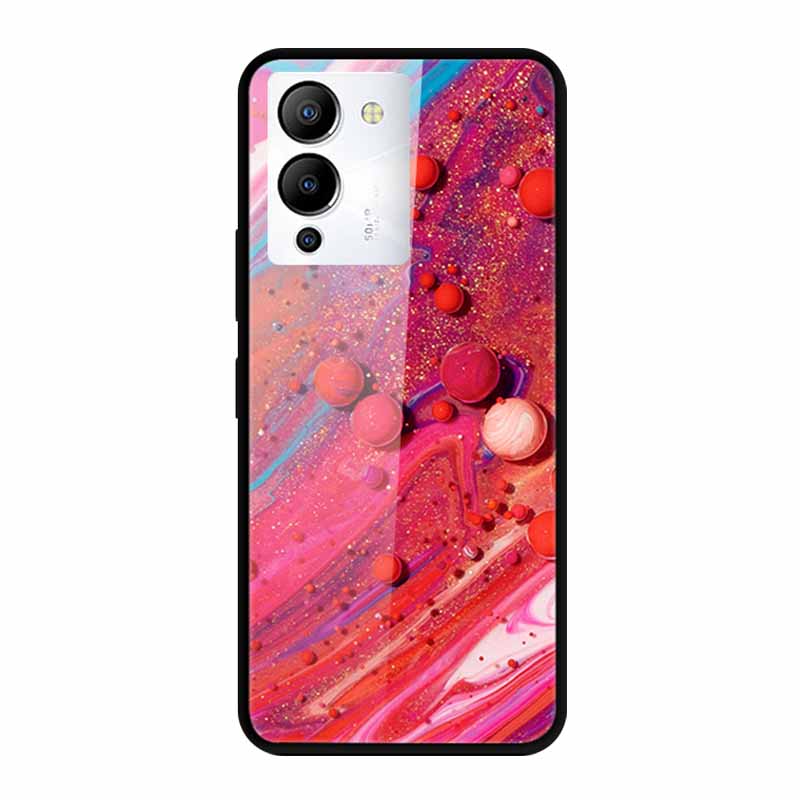 Luxury Shockproof Tempered Glass Back Cover Hard Case For Infinix Note 12 G96 Infinix Note 11pro 11s Protective Cool Phone Cover