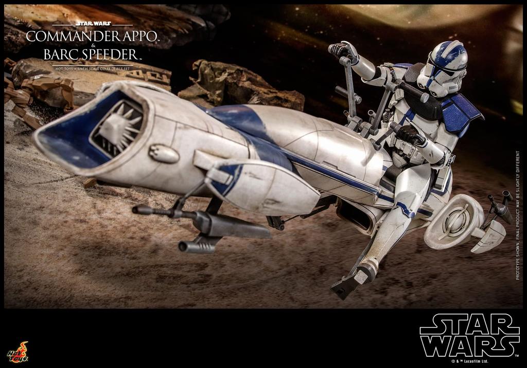 TV Masterpiece Star The Clone Wars Commander Appo BARC Speeder Scale Figure White TMS076 Wars & 1/6