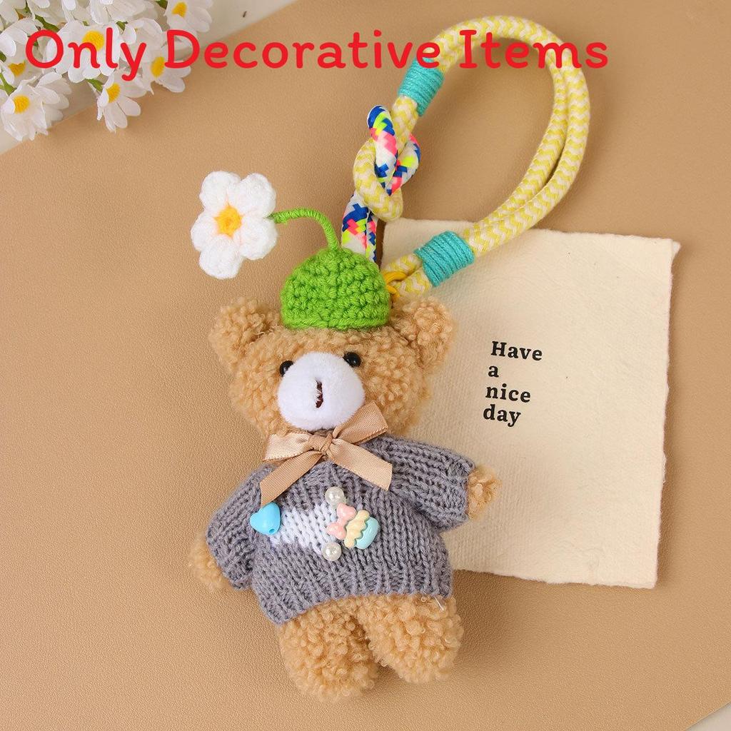 Cute Plush Bear Keychain With Woolen Sweater For Kids And Teen Gift