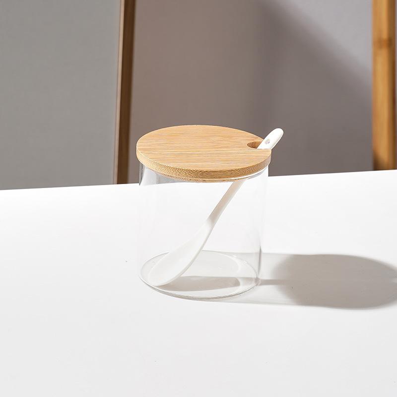 

Европейская стеклянная керамическая банка для приправ, перечница, коробка для чили, кухонная утварь, банка для соли и сахара, емкость для специй, контейнер для продуктов, украшение для дома чистый