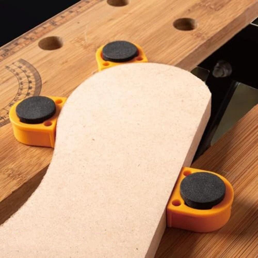 Clamp Set 19mm 20mm Workbench Peg Anti-Slip Practical Tool Bench Clamp EVA Rubber Precision Limit Block DIY