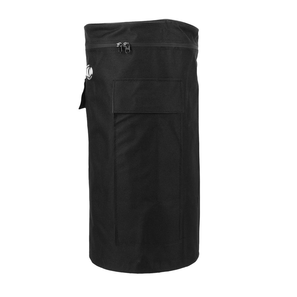 Gas Tank Cover 600D Oxford Fabric Black Waterproofing Breathable Gas Cylinder Storage Pocket for Camping Outdoor Grill