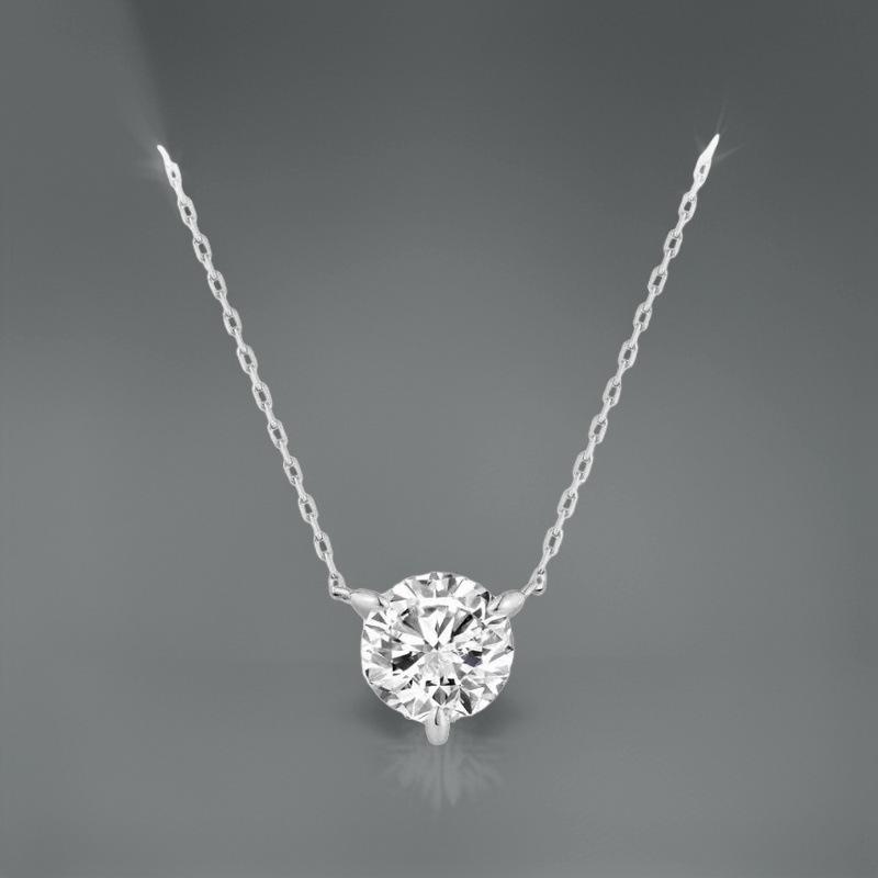 S925 Sterling Silver Moissanite Pendant - "Mermaid's Tear" Luxurious Simple Necklace