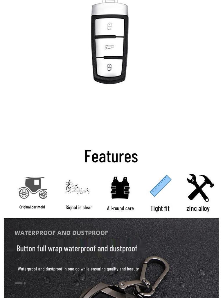 Zotye T700 T600 Damai X5 T300 Key Case: Premium Metal Shell with Buckle